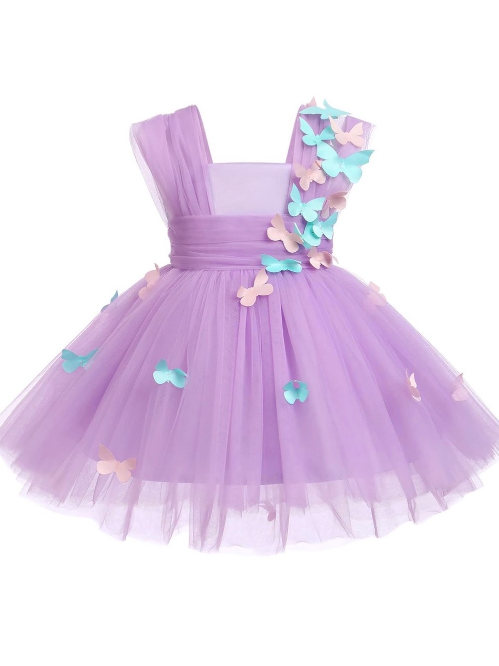 Toddler Girl Butterfly Purple Tulle Dress size 2-3 years old
